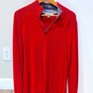 Calvin Klein quarter zip red sweater